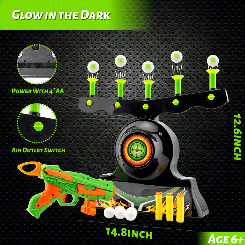 🔥Hot Sale 50% OFF🎁Glow-in-the-Dark Shooting Target Practice Kids Shooting Toy Gun Set